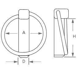 Scheme Zinc plated steel Linchpin